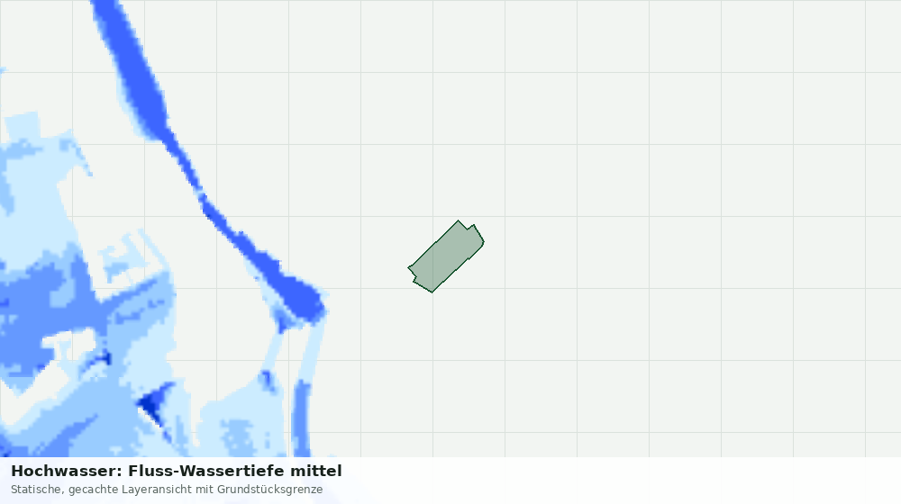 Statische Kartenansicht: Hochwasser: Fluss-Wassertiefe mittel
