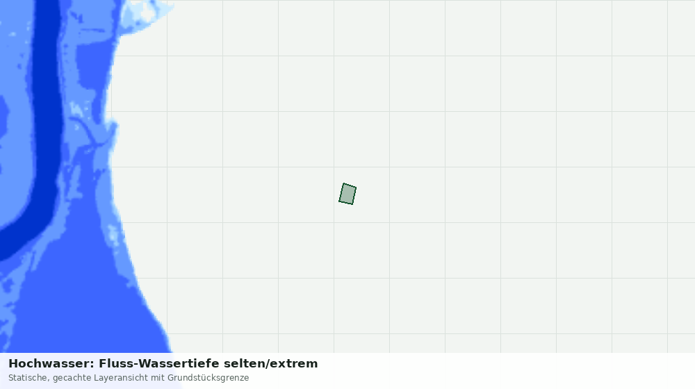 Statische Kartenansicht: Hochwasser: Fluss-Wassertiefe selten/extrem