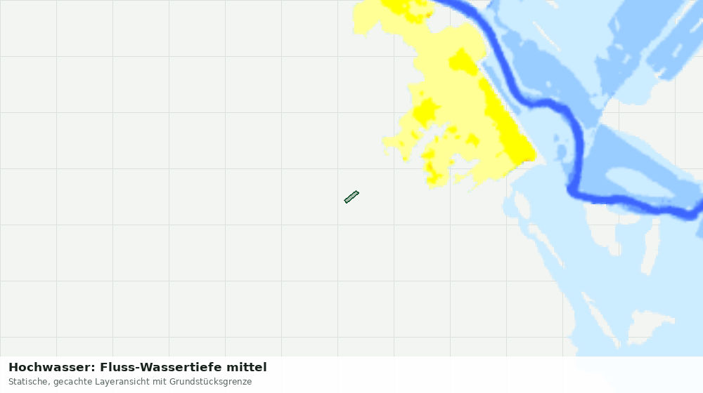 Statische Kartenansicht: Hochwasser: Fluss-Wassertiefe mittel