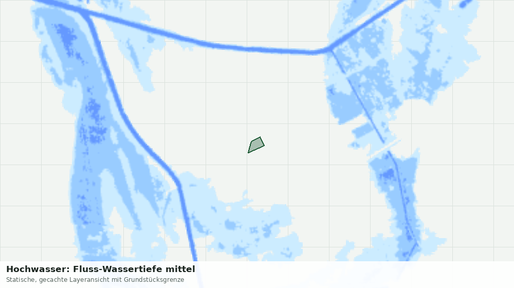 Statische Kartenansicht: Hochwasser: Fluss-Wassertiefe mittel