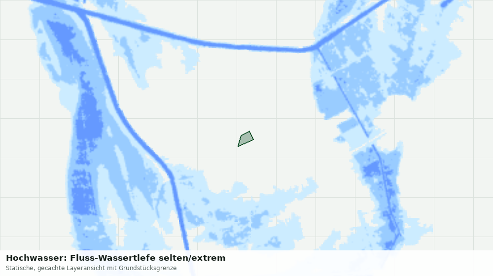 Statische Kartenansicht: Hochwasser: Fluss-Wassertiefe selten/extrem