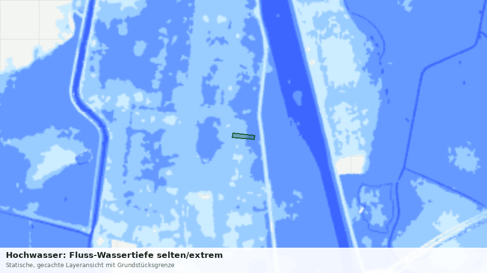 Statische Kartenansicht: Hochwasser: Fluss-Wassertiefe selten/extrem