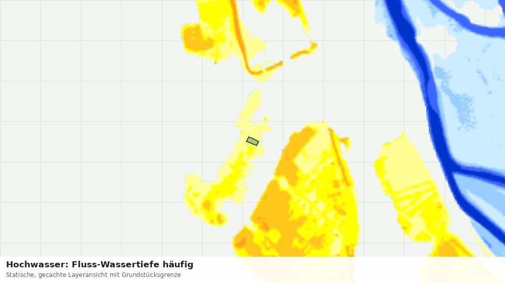 Statische Kartenansicht: Hochwasser: Fluss-Wassertiefe häufig