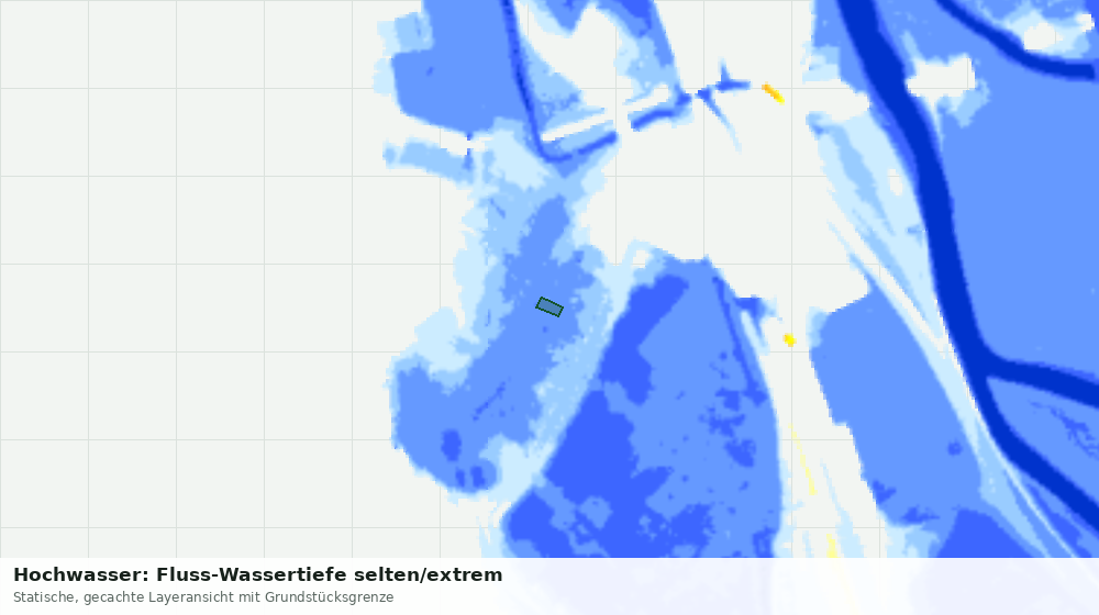 Statische Kartenansicht: Hochwasser: Fluss-Wassertiefe selten/extrem