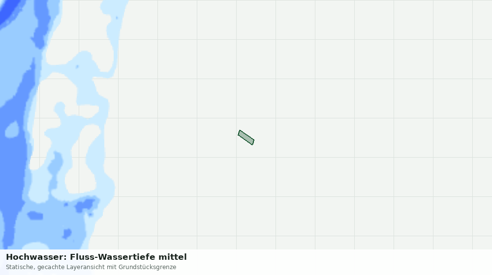 Statische Kartenansicht: Hochwasser: Fluss-Wassertiefe mittel