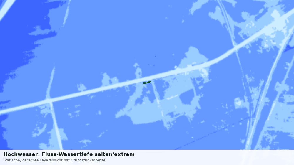 Statische Kartenansicht: Hochwasser: Fluss-Wassertiefe selten/extrem