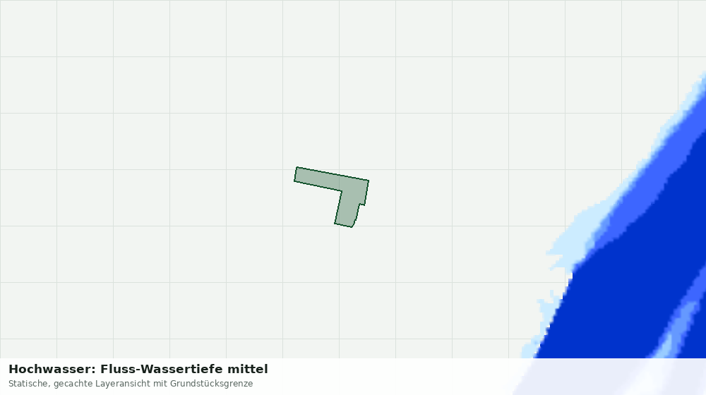 Statische Kartenansicht: Hochwasser: Fluss-Wassertiefe mittel
