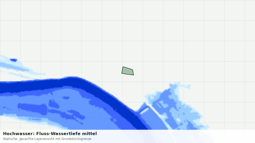 Statische Kartenansicht: Hochwasser: Fluss-Wassertiefe mittel