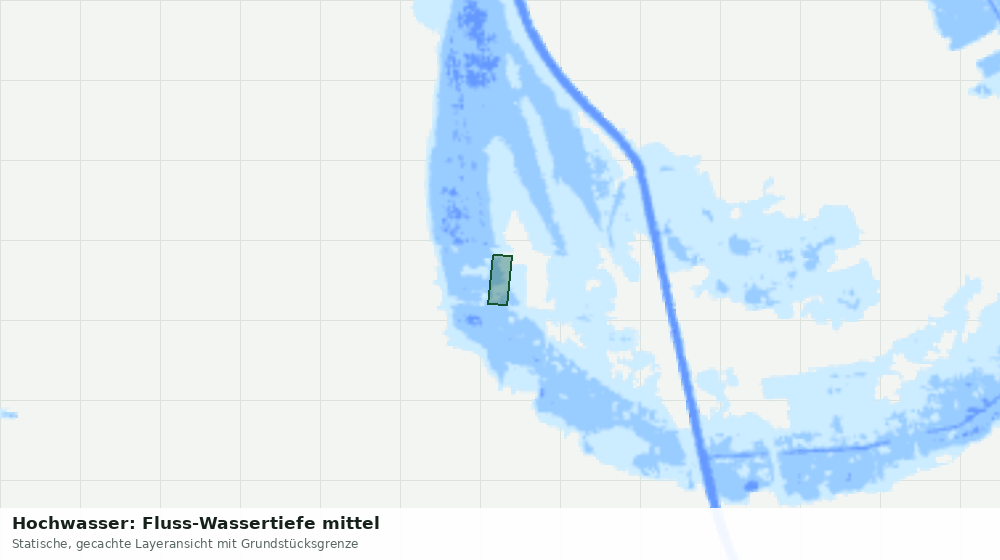 Statische Kartenansicht: Hochwasser: Fluss-Wassertiefe mittel