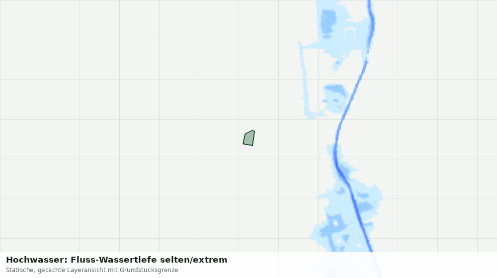 Statische Kartenansicht: Hochwasser: Fluss-Wassertiefe selten/extrem