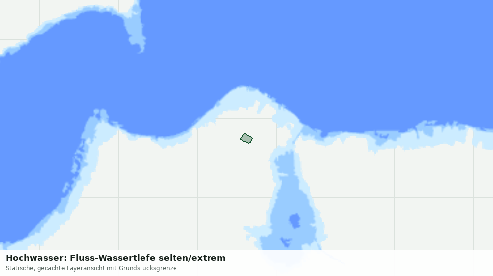 Statische Kartenansicht: Hochwasser: Fluss-Wassertiefe selten/extrem