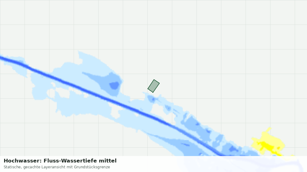 Statische Kartenansicht: Hochwasser: Fluss-Wassertiefe mittel