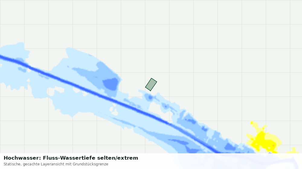 Statische Kartenansicht: Hochwasser: Fluss-Wassertiefe selten/extrem