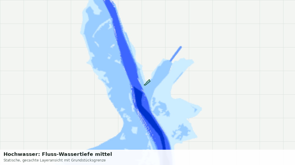 Statische Kartenansicht: Hochwasser: Fluss-Wassertiefe mittel