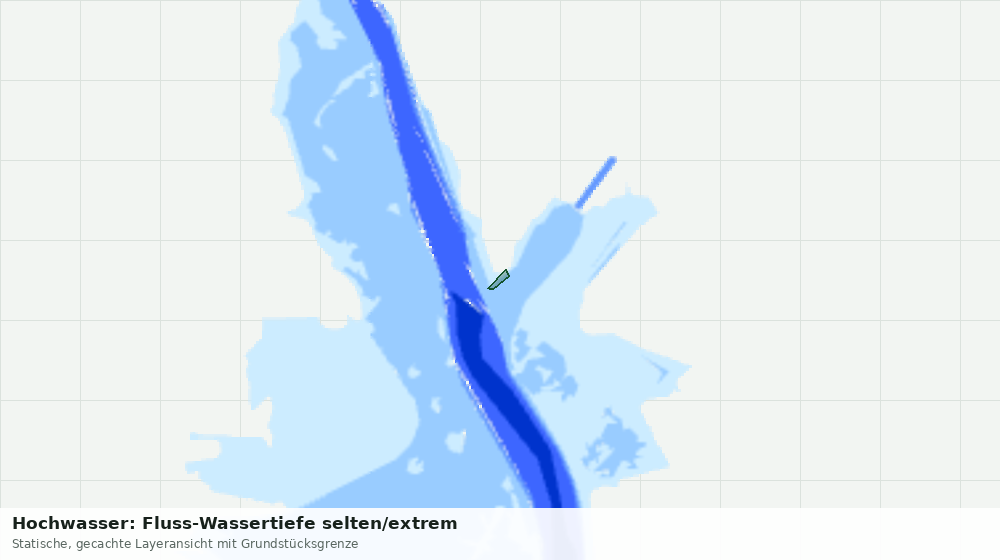Statische Kartenansicht: Hochwasser: Fluss-Wassertiefe selten/extrem