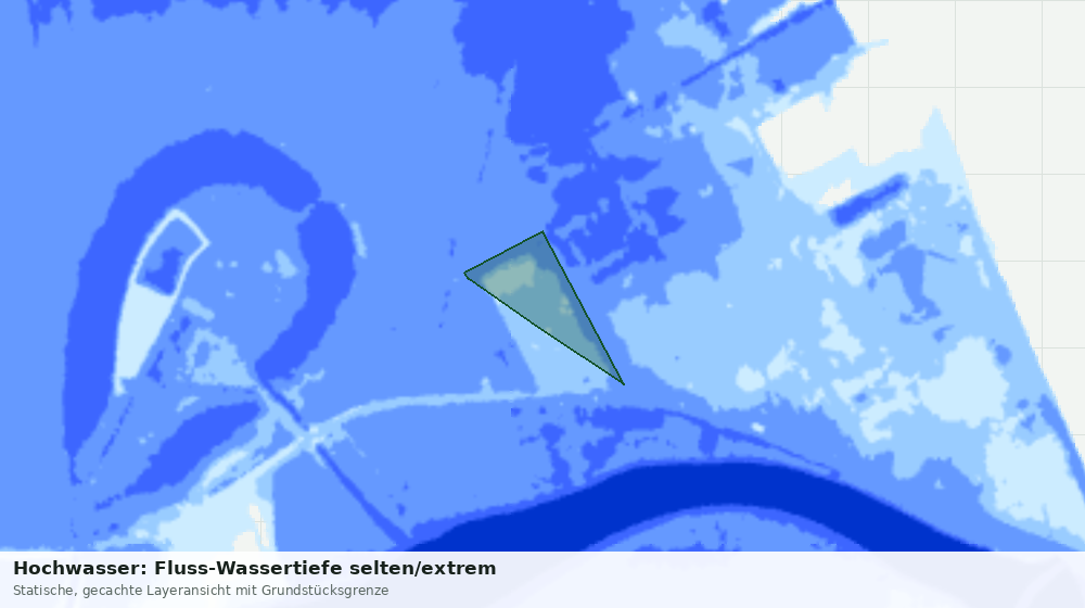 Statische Kartenansicht: Hochwasser: Fluss-Wassertiefe selten/extrem