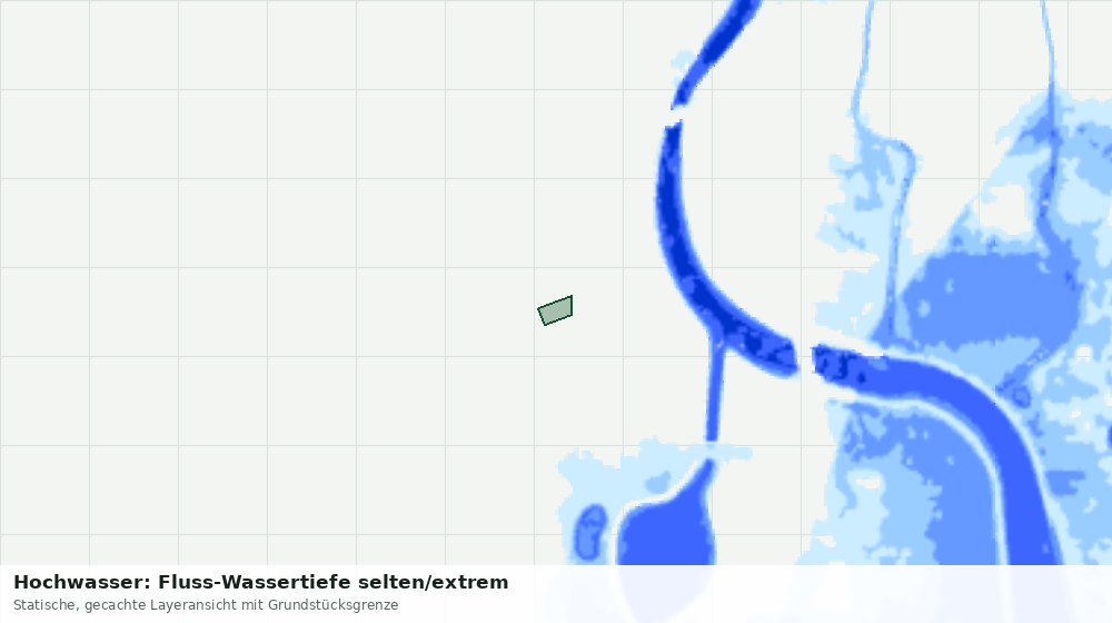 Statische Kartenansicht: Hochwasser: Fluss-Wassertiefe selten/extrem