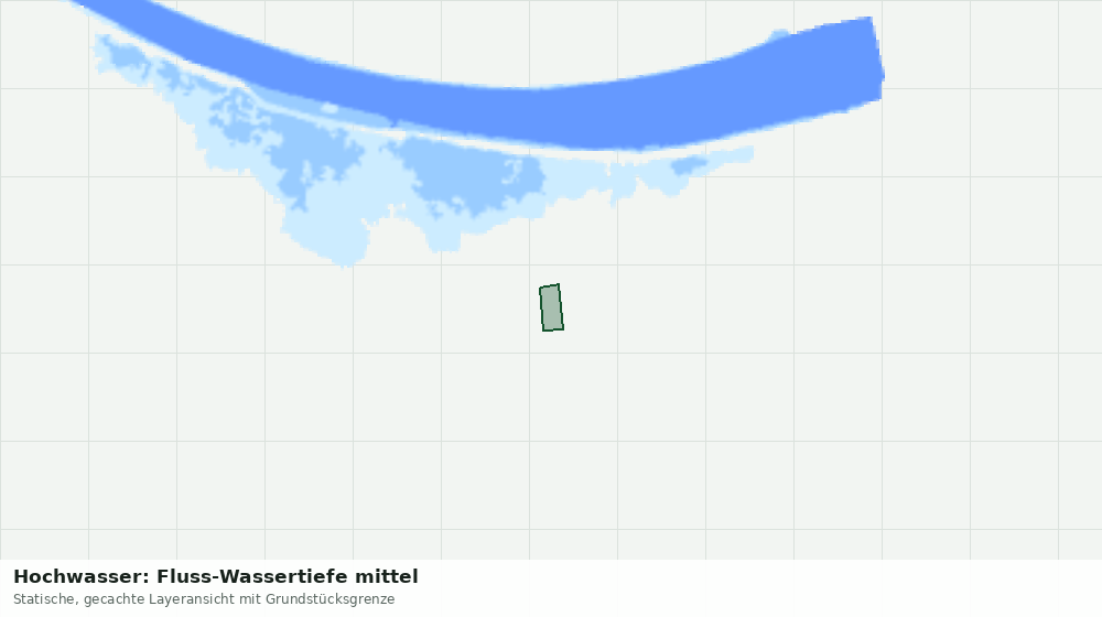 Statische Kartenansicht: Hochwasser: Fluss-Wassertiefe mittel