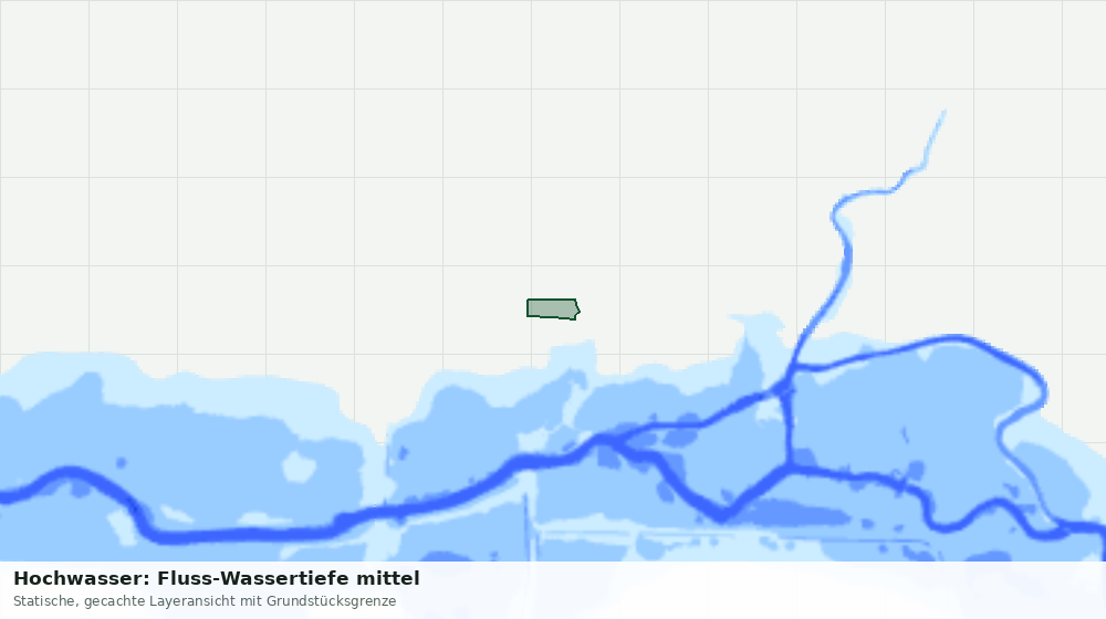 Statische Kartenansicht: Hochwasser: Fluss-Wassertiefe mittel