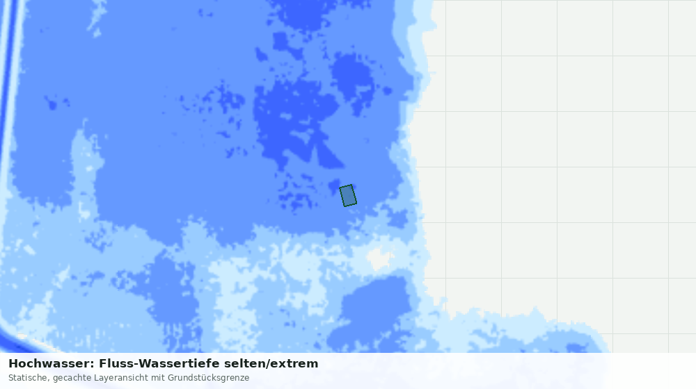 Statische Kartenansicht: Hochwasser: Fluss-Wassertiefe selten/extrem