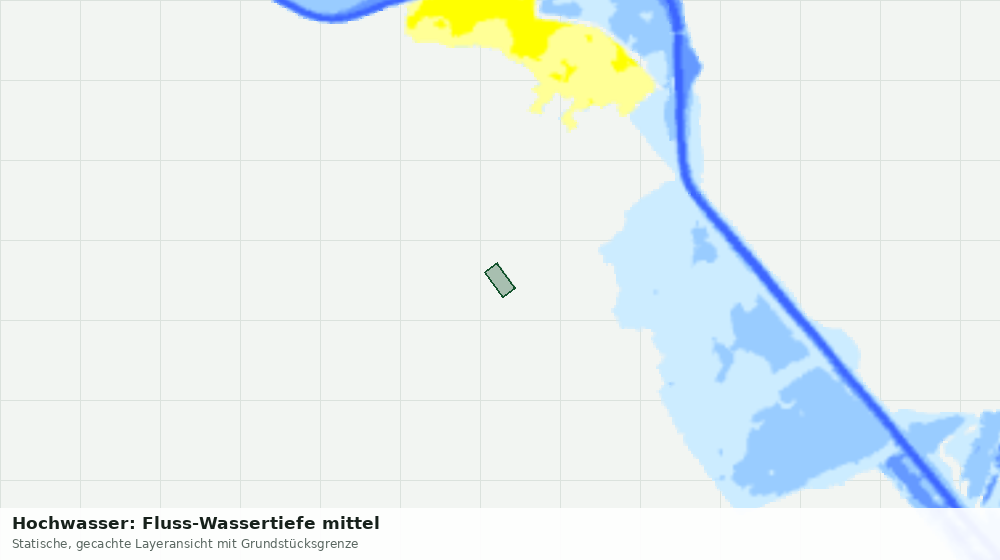 Statische Kartenansicht: Hochwasser: Fluss-Wassertiefe mittel