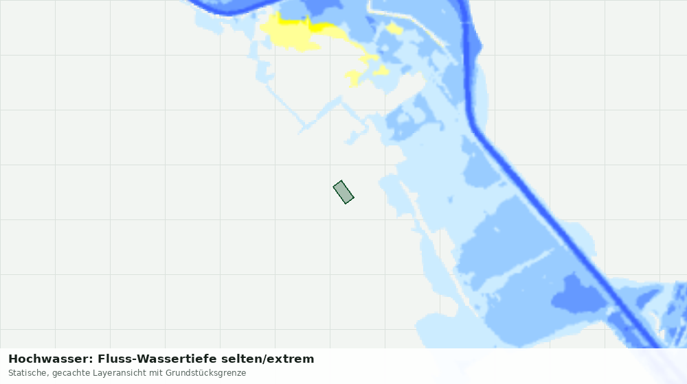 Statische Kartenansicht: Hochwasser: Fluss-Wassertiefe selten/extrem