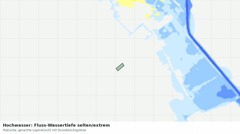 Statische Kartenansicht: Hochwasser: Fluss-Wassertiefe selten/extrem