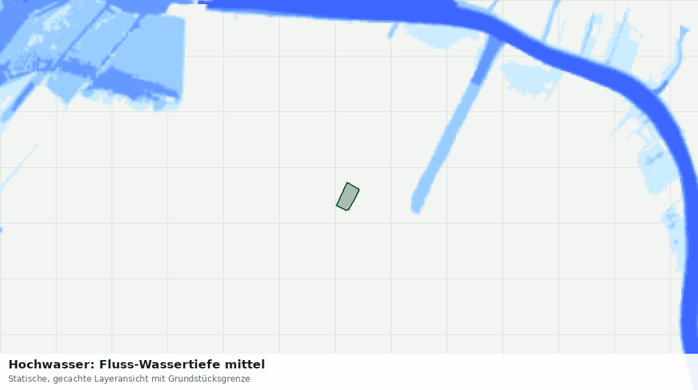Statische Kartenansicht: Hochwasser: Fluss-Wassertiefe mittel