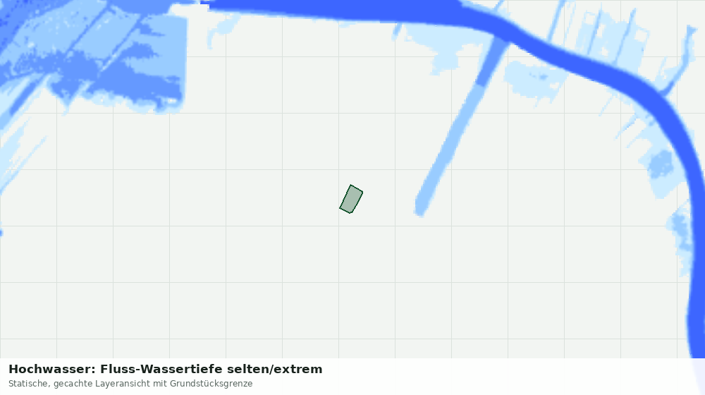 Statische Kartenansicht: Hochwasser: Fluss-Wassertiefe selten/extrem