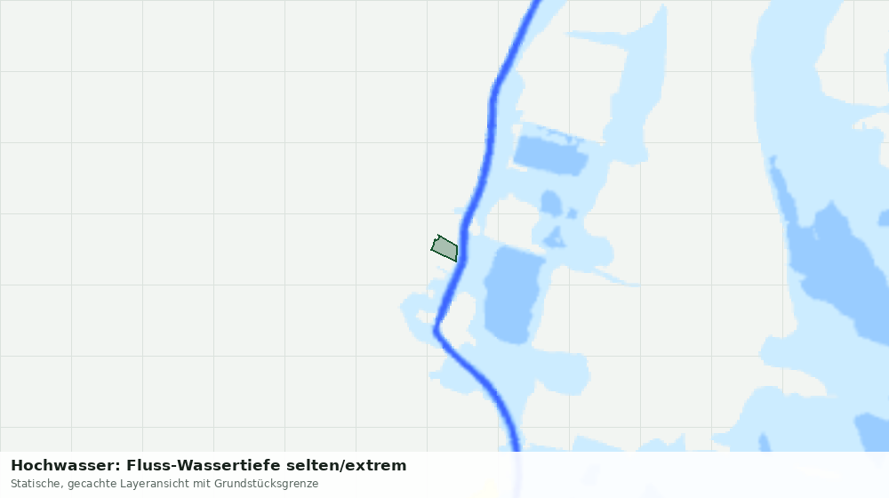 Statische Kartenansicht: Hochwasser: Fluss-Wassertiefe selten/extrem
