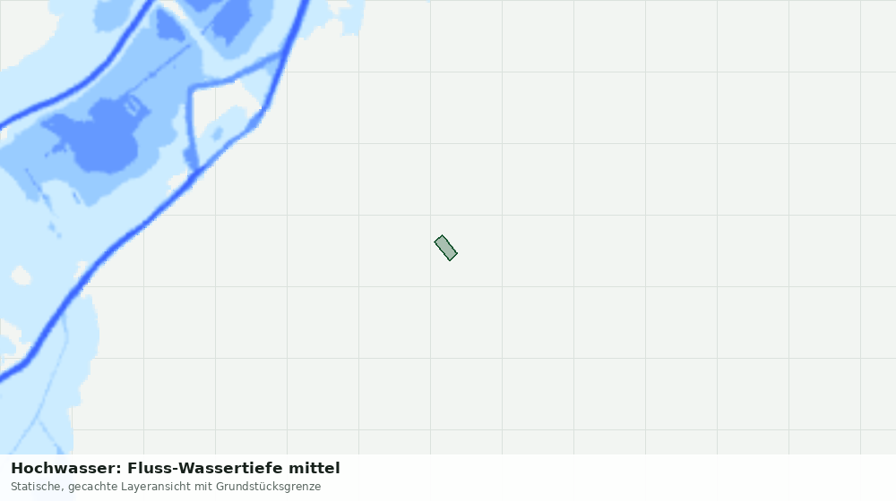 Statische Kartenansicht: Hochwasser: Fluss-Wassertiefe mittel