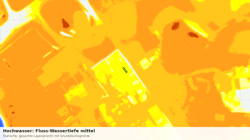 Statische Kartenansicht: Hochwasser: Fluss-Wassertiefe mittel