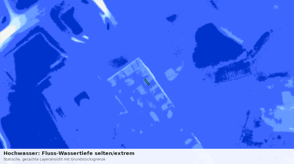 Statische Kartenansicht: Hochwasser: Fluss-Wassertiefe selten/extrem