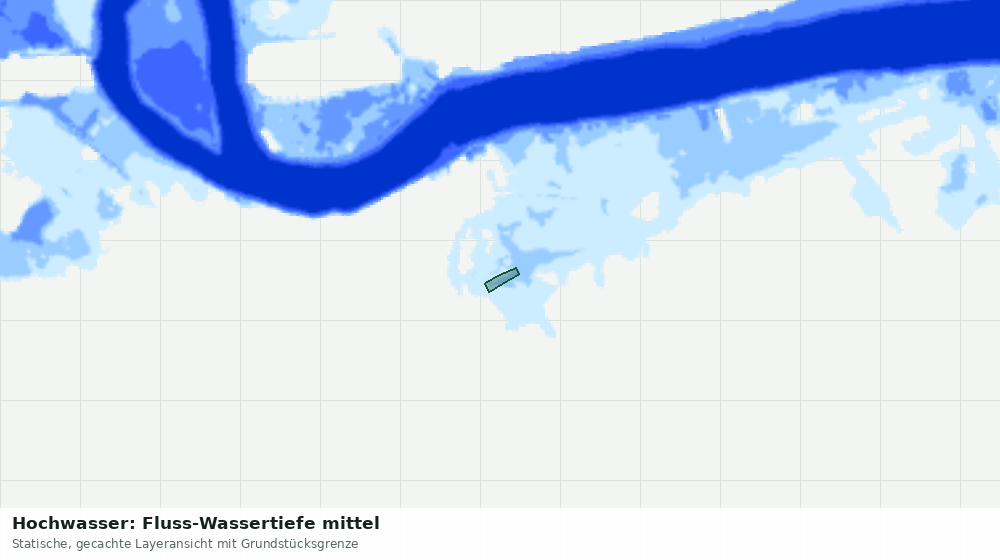 Statische Kartenansicht: Hochwasser: Fluss-Wassertiefe mittel