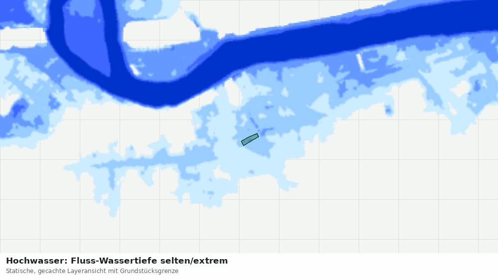 Statische Kartenansicht: Hochwasser: Fluss-Wassertiefe selten/extrem