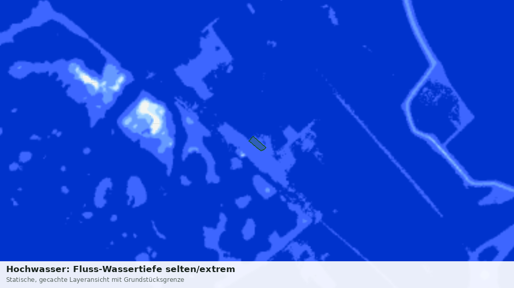 Statische Kartenansicht: Hochwasser: Fluss-Wassertiefe selten/extrem