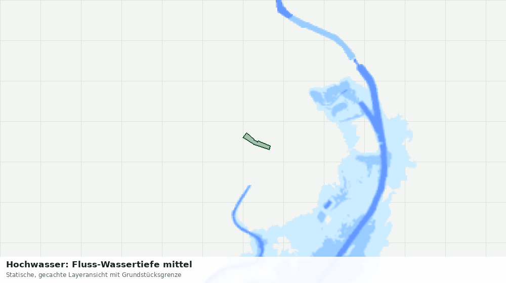 Statische Kartenansicht: Hochwasser: Fluss-Wassertiefe mittel