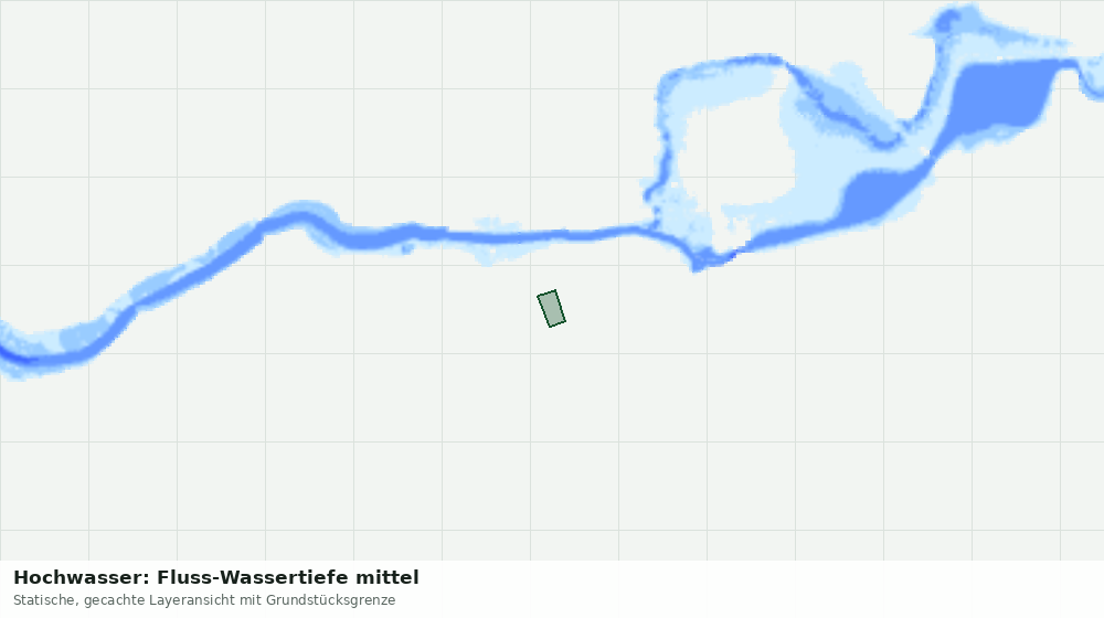 Statische Kartenansicht: Hochwasser: Fluss-Wassertiefe mittel