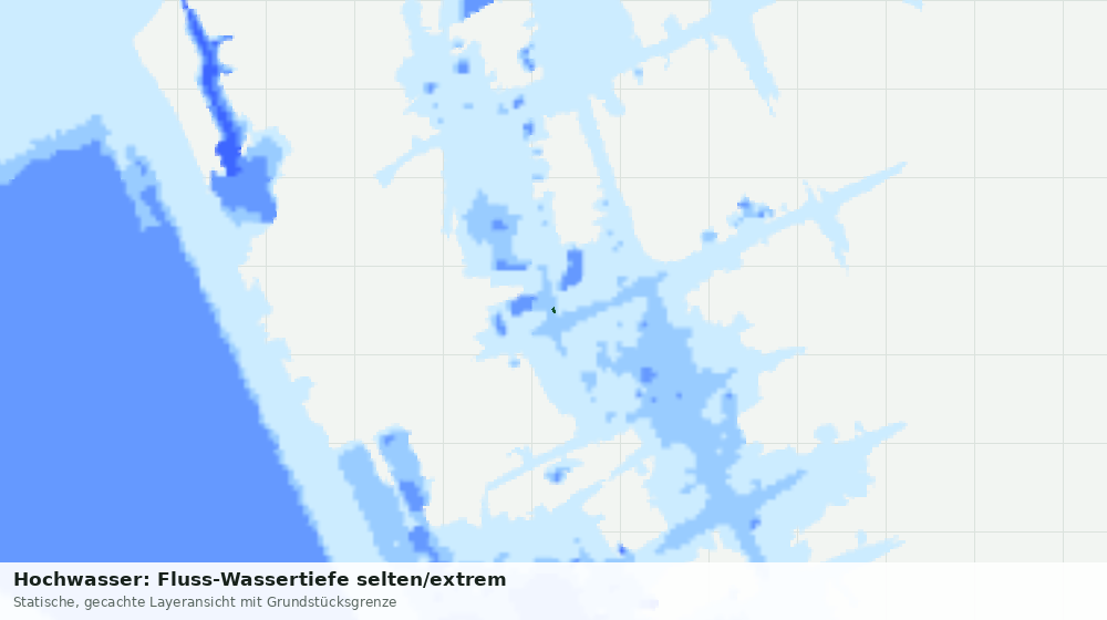 Statische Kartenansicht: Hochwasser: Fluss-Wassertiefe selten/extrem