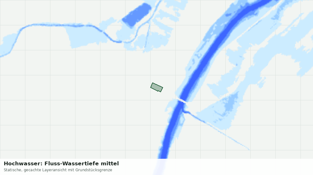 Statische Kartenansicht: Hochwasser: Fluss-Wassertiefe mittel