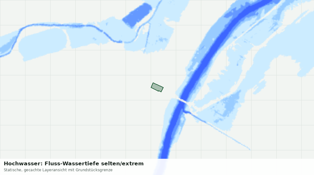 Statische Kartenansicht: Hochwasser: Fluss-Wassertiefe selten/extrem