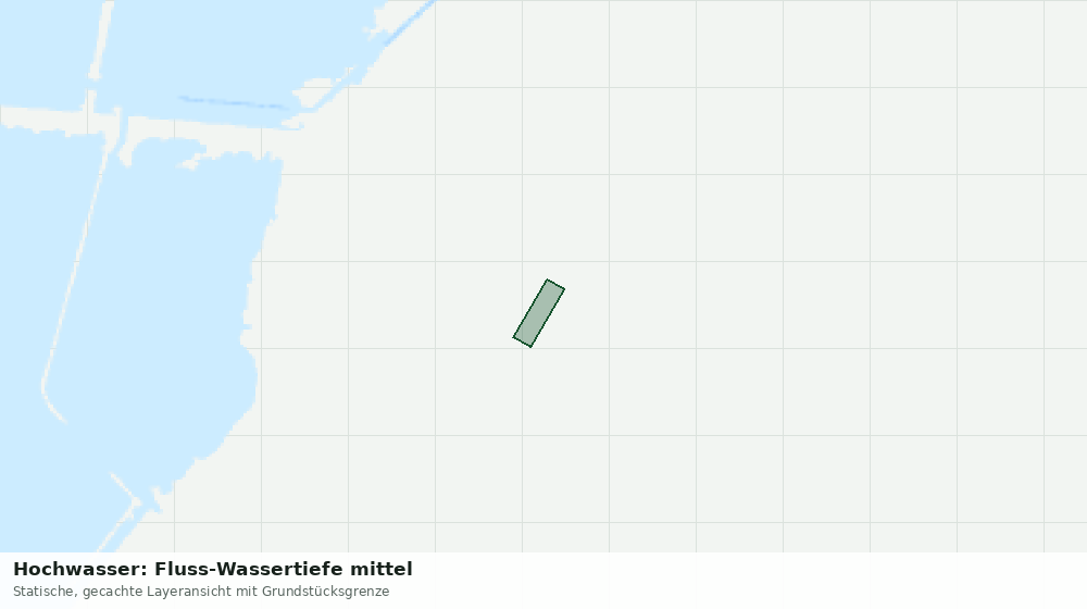 Statische Kartenansicht: Hochwasser: Fluss-Wassertiefe mittel