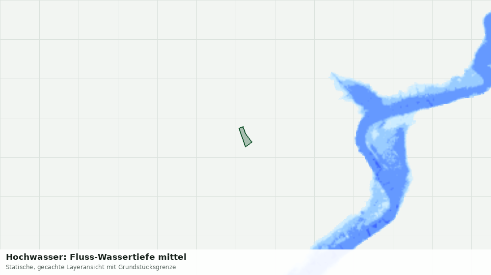 Statische Kartenansicht: Hochwasser: Fluss-Wassertiefe mittel