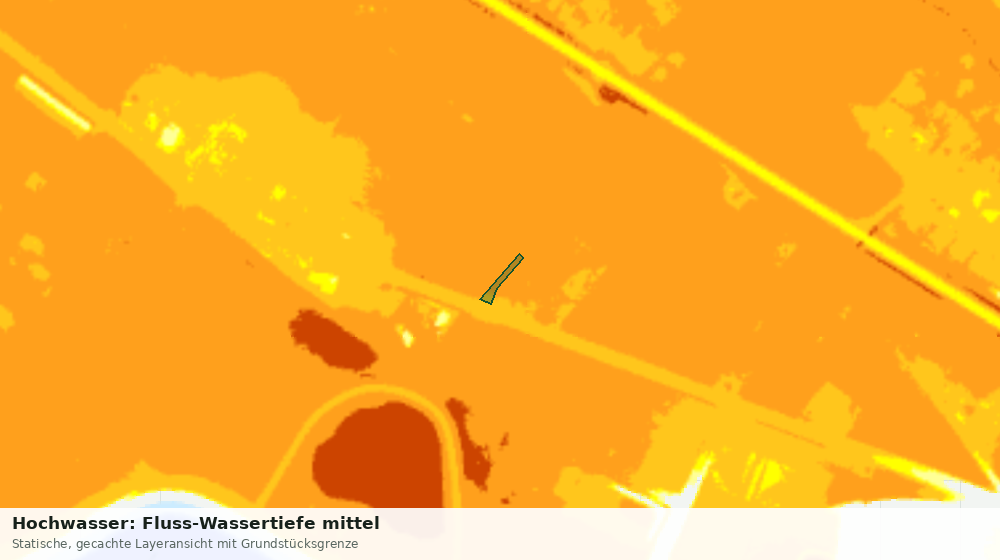 Statische Kartenansicht: Hochwasser: Fluss-Wassertiefe mittel