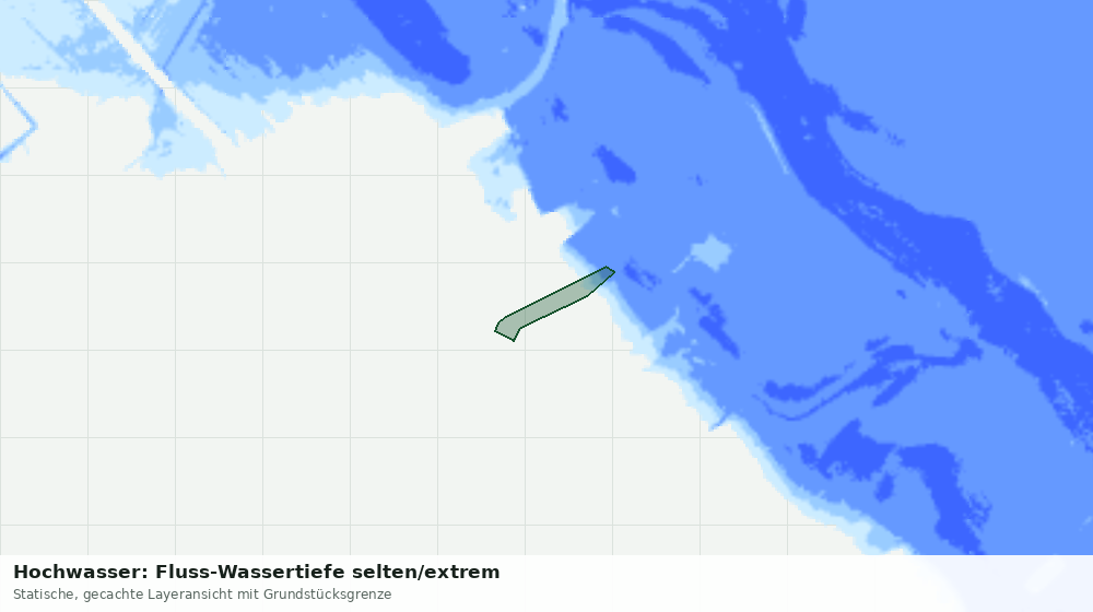 Statische Kartenansicht: Hochwasser: Fluss-Wassertiefe selten/extrem
