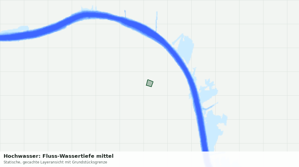 Statische Kartenansicht: Hochwasser: Fluss-Wassertiefe mittel