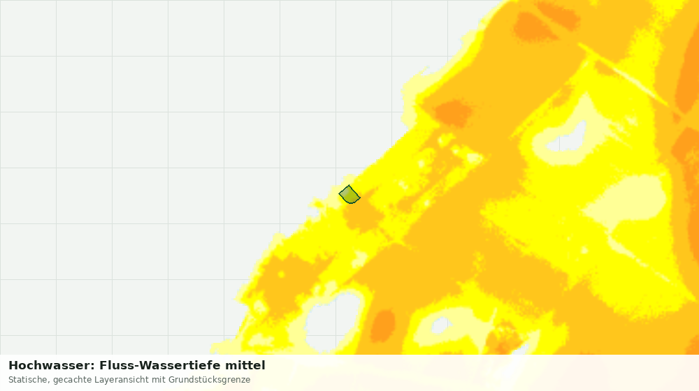 Statische Kartenansicht: Hochwasser: Fluss-Wassertiefe mittel