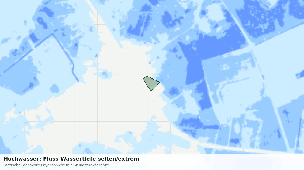 Statische Kartenansicht: Hochwasser: Fluss-Wassertiefe selten/extrem