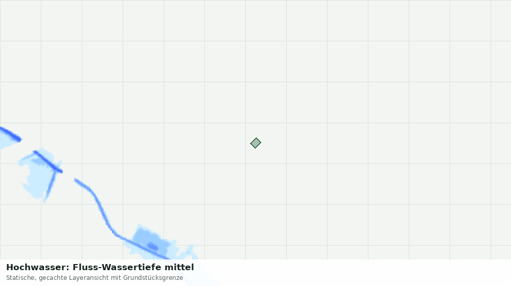 Statische Kartenansicht: Hochwasser: Fluss-Wassertiefe mittel