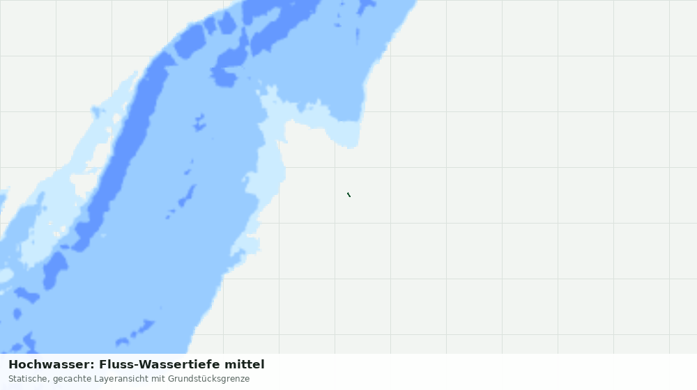 Statische Kartenansicht: Hochwasser: Fluss-Wassertiefe mittel